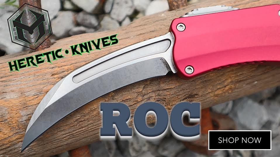 Heretic Knives ROC Automatic Folding Knife AtlanticKnife For Sale