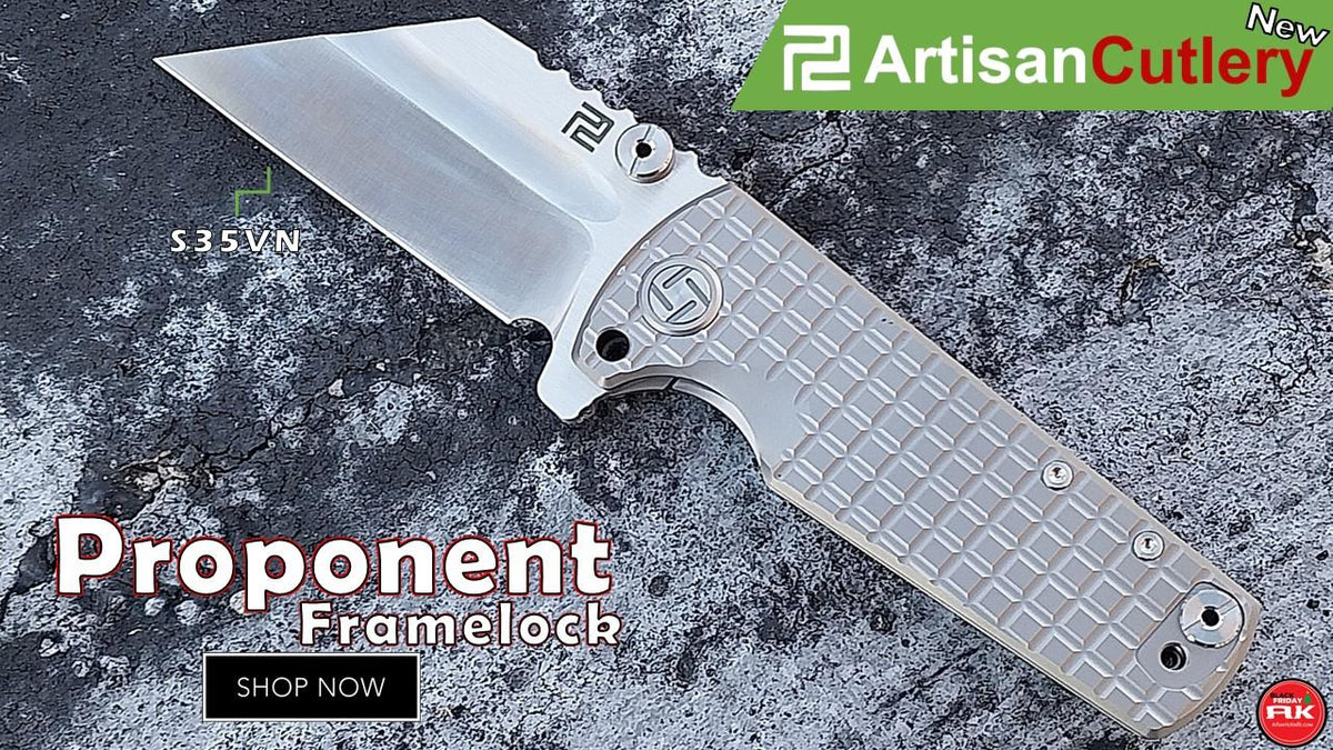 Artisan Proponent Titanium Folding Knife Atlantic Knife Atlantic
