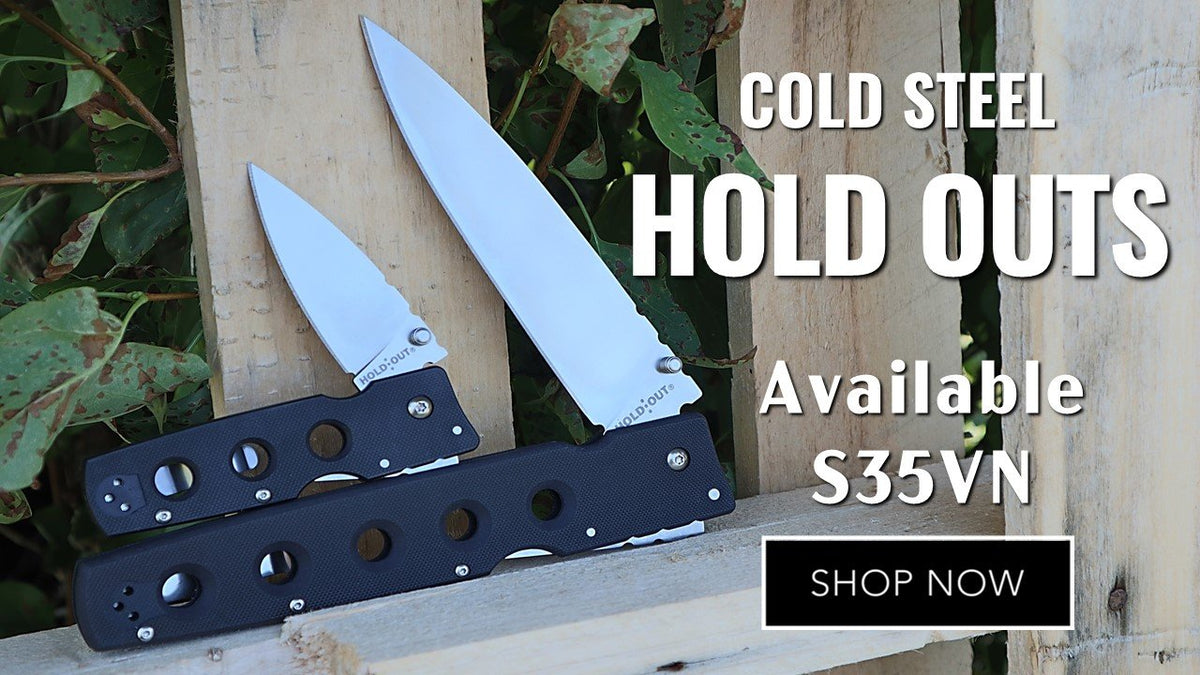 HOLD OUT 6 BLADE FULL SERRATED EDGE BLK S35VN