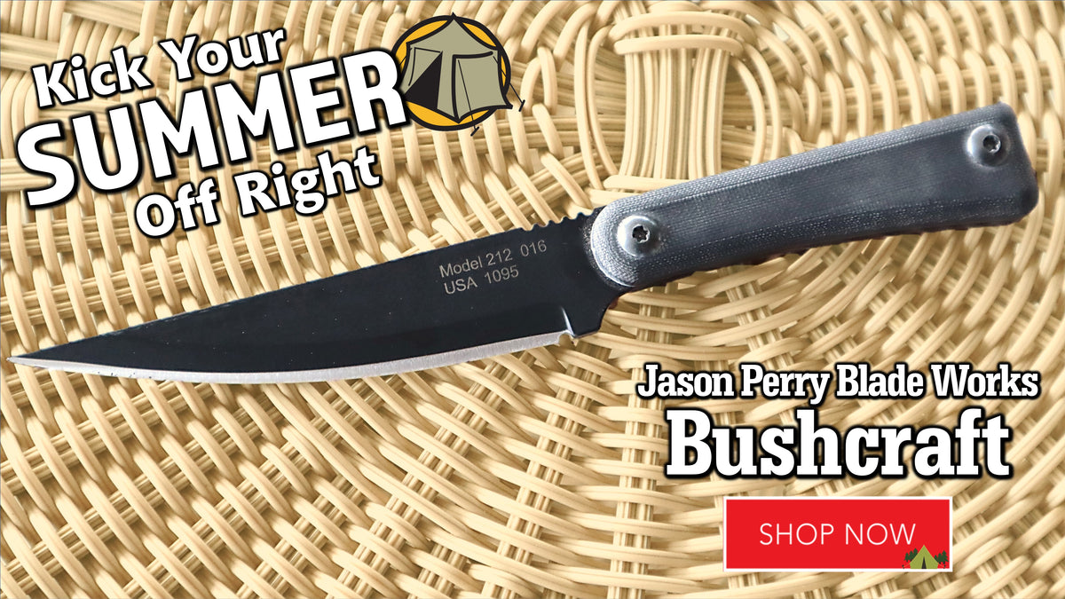Jason Perry Blade Works, 558, Camp Knife, Spear point/Hollow Grind 1095  .1875 Blade – Jason Perry Blade Works