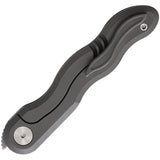 CMB Made Knives Kawanonagare Framelock Gray Titanium & CF Folding Knife 13GS