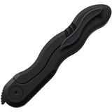 CMB Made Knives Kawanonagare Framelock Black Titanium & CF Folding Knife 13BS