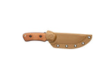 TOPS Shadow Hunter Tan & Black Micarta 1095 Fixed Blade Knife w/ Sheath SWHR01
