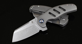 Kizer C01E Gray Titanium Framelock Folding Knife Pocket SW S35VN Sheepsfoot 4488
