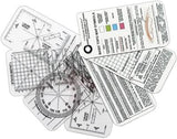ESEE Set of 7 Instruction White Compass & Map Clear Overlay Training Cards CC