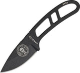 ESEE Black One Piece Fixed Blade Skeletonized Handle Candiru Knife + Pouch CANB
