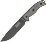 ESEE Model 6 Tactical Full Tang Fixed Blade Linen Handle Knife + Black Sheath 6PTG