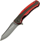 Boker Magnum RB Tree Linerlock Standard Blade Red & Black Folding Knife - M01SC166