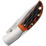 Al Mar Hawk Lockback Honey Jigged Bone Brown Folding AUS-8 Pocket Knife 7002
