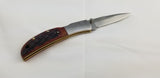 Al Mar Hawk Lockback Honey Jigged Bone Brown Folding AUS-8 Pocket Knife 7002