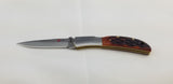 Al Mar Hawk Lockback Honey Jigged Bone Brown Folding AUS-8 Pocket Knife 7002