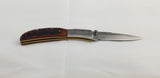 Al Mar Hawk Lockback Honey Jigged Bone Brown Folding AUS-8 Pocket Knife 7002