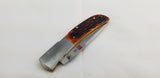 Al Mar Falcon Lockback Honey Jigged Bone Brown Folding AUS-8 Pocket Knife 7004