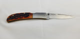 Al Mar Falcon Lockback Honey Jigged Bone Brown Folding AUS-8 Pocket Knife 7004