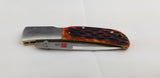 Al Mar Falcon Lockback Honey Jigged Bone Brown Folding AUS-8 Pocket Knife 7004