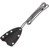 Hoffner Knives Bodyguard Black 2Cr13 Stainless Fixed Blade Neck Knife w/ TA39