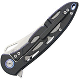 Artisan Hoverwing Framelock S35VN Black Titanium Folding Knife 1801GBKS