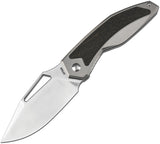 Artisan Fragarach Framelock Gray Titanium & Carbon Fiber Folding CPM-S90V Knife 1879GGY