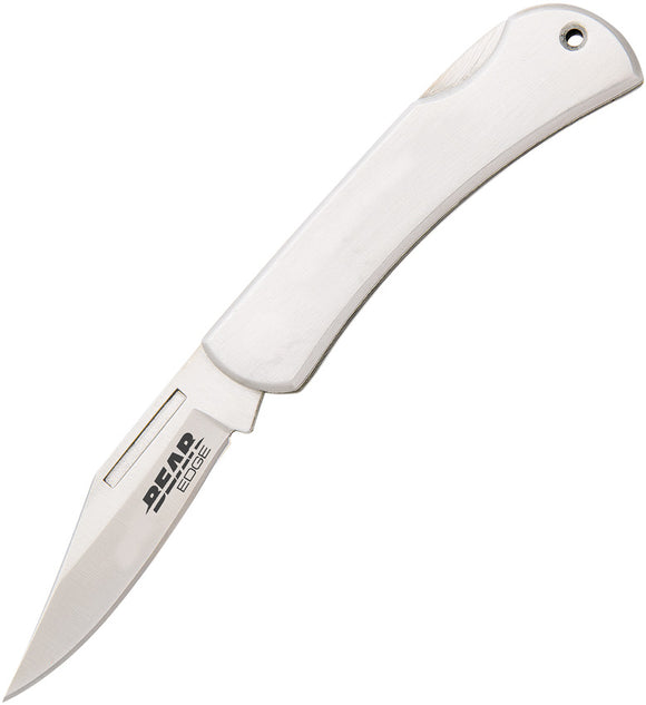 Bear Edge Lockback Stainless Steel Handle & Folding Clip Point Knife 71116