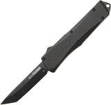 Blackhawk Automatic Send It! OTF Knife Black Aluminum D2 Steel Tanto Blade SI101BK