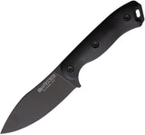 Becker Nessmuk Black Ultramid 1095 Cro-Van Fixed Blade Knife w/ Sheath R19BK