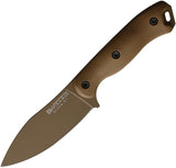 Becker Nessmuk Brown Ultramid 1095 Cro-Van Fixed Blade Knife w/ Sheath R19