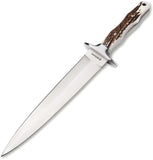 Boker Arbolito Colmillo Hx Stag ACX 390 Steel Fixed Blade Knife w/ Sheath 02BA5918HX