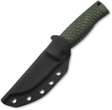 Boker Bronco Mini Green TPE CPM-3V Carbon Steel Fixed Blade Knife w/ Sheath 121518