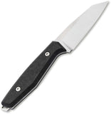 Boker AK1 Black Carbon Fiber MagnaCut Reverse Tanto Fixed Blade Knife w/ Sheath 124501