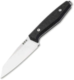 Boker AK1 Black Carbon Fiber MagnaCut Reverse Tanto Fixed Blade Knife w/ Sheath 124501