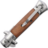 Boker Magnum Small Italian Linerlock A/O Rosewood Folding 440 Stainless Knife M01LL110