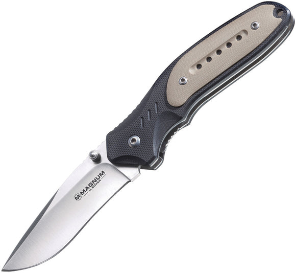 Boker Magnum Ypsilon Linerlock Stainless Blade Black & Gray Folding Knife - M02981