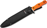 Boker Magnum HL Boar Dagger Orange TPR 440 Stainless Fixed Blade Knife M02RY807