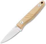 Boker Plus Five Point Nine Tan Micarta 440C Stainless Fixed Blade Knife w/ Sheath P02BP0008