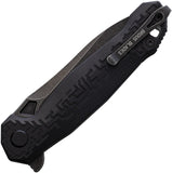 Brous Blades Bygones Linerlock Black G10 Folding Acid Stonewash D2 Steel Pocket Knife 279