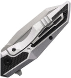 Brous Blades Recluse Framelock Stonewash Aluminum & Carbon Fiber Folding D2 Steel Knife B282