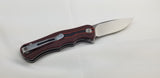 Bestech Knives Bobcat Linerlock Black/Red G10 Folding D2 Steel Knife G22C1