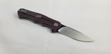 Bestech Knives Bobcat Linerlock Black/Red G10 Folding D2 Steel Knife G22C2
