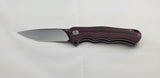 Bestech Knives Bobcat Linerlock Black/Red G10 Folding D2 Steel Knife G22C2