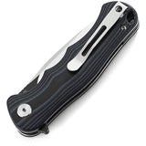 Bestech Knives Bobcat Linerlock Black/Blue G10 Folding D2 Steel Knife G22D2