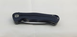 Bestech Knives Bobcat Linerlock Black/Blue G10 Folding D2 Steel Knife G22D2