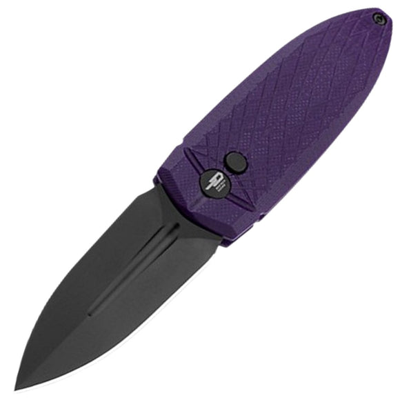 Bestech Knives QUQU Cricket Button Lock Purple G10 Folding 14C28N Pocket Knife G57A4