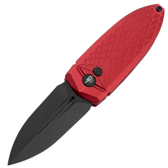 Bestech Knives QUQU Cricket Button Lock Red Aluminum Folding 14C28N Pocket Knife G57B4