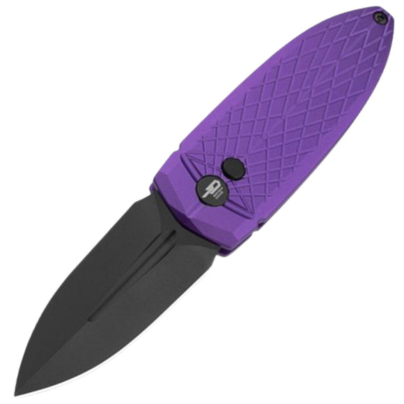 Bestech Knives QUQU Cricket Button Lock Purple Aluminum Folding 14C28N Pocket Knife G57B5