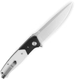 Bestech Knives Swordfish Button Lock Black & White G10 Folding 14C28N Pocket Knife KG62B