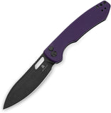 Bestechman Firebird Button Lock Purple G10 Folding D2 Steel Pocket Knife MK05D