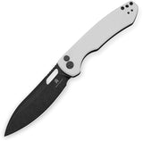 Bestechman Firebird Button Lock White G10 Folding D2 Steel Pocket Knife MK05E
