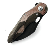 Bestech Knives Pocket Knife Nogard Framelock Titanium/Micarta Folding M390 2105F