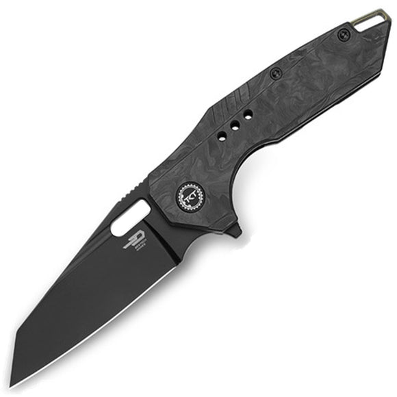 Bestech Knives Nyxie 3 Framelock Black Titanium & CF Folding S35VN Knife 2308D