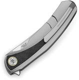Bestech Knives Sambac Framelock Gray Titanium & Carbon Fiber Folding MagnaCut Knife KT2402C